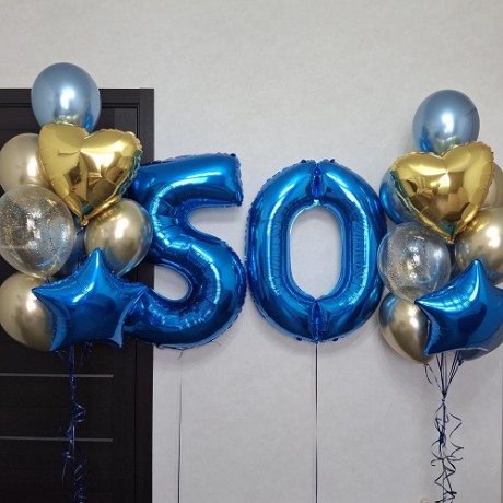 Воздушные шары на 50 лет